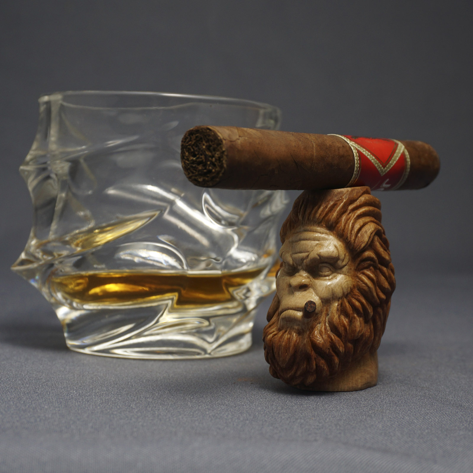 Sasquatch Cigar Holder Custom Wooden Craft