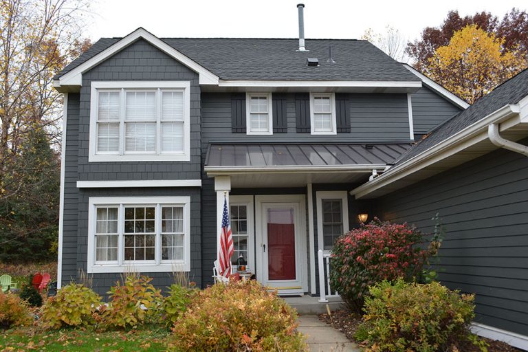 Eagan MN James Hardie Lap & Shake Shingle Siding Iron Gray