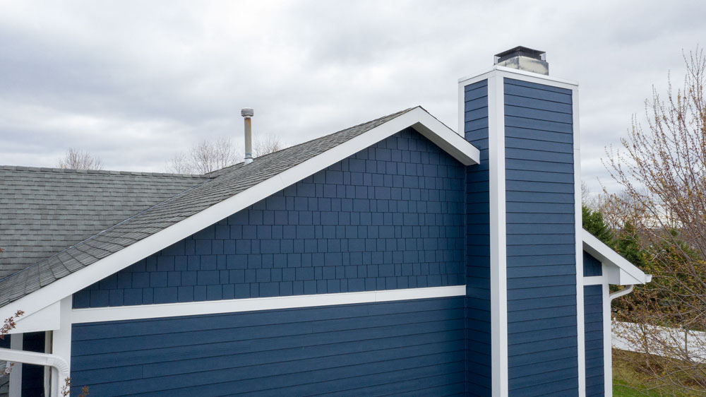 Orono MN James Hardie Deep Ocean Lap & Shake Shingle Siding