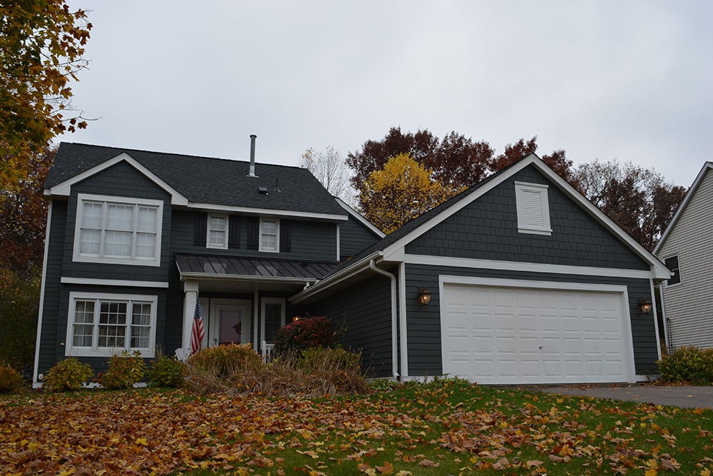 Eagan MN James Hardie Iron Gray Lap & Shake Shingle Siding