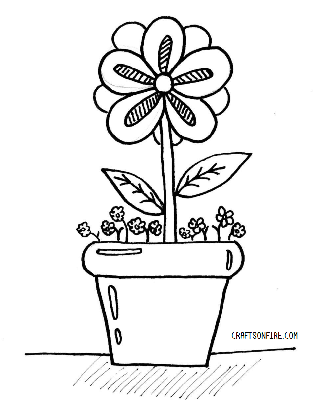 Design Flower Pot Drawing In Pencil Shade imgnu