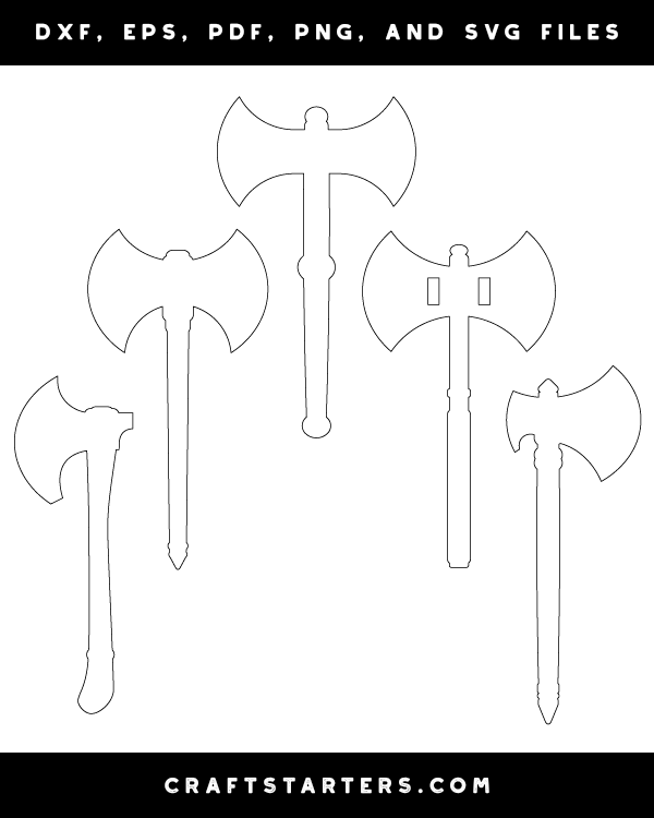 Crossed Viking Battle Axes