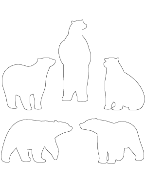 Polar Bear Standing Template