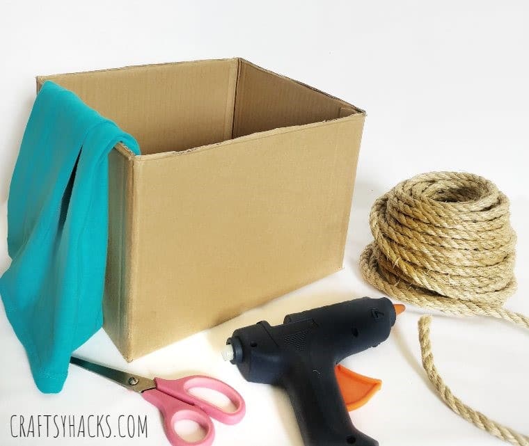 DIY Rope Basket Out of Cardboard Box Craftsy Hacks