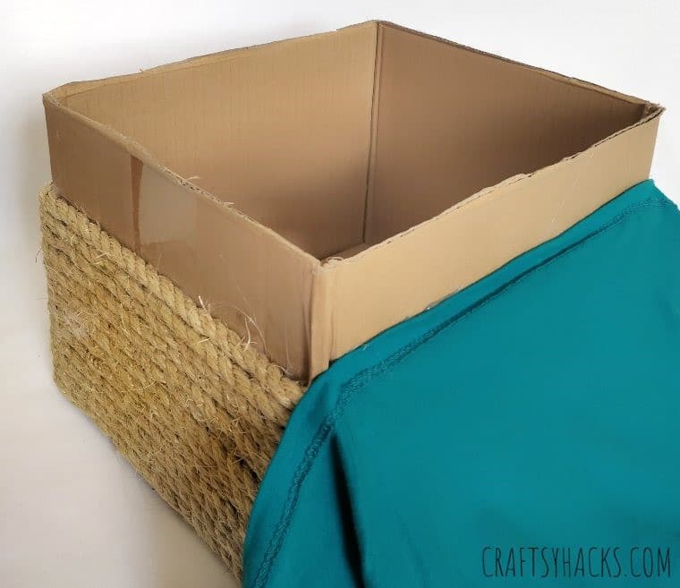 DIY Rope Basket Out of Cardboard Box Craftsy Hacks