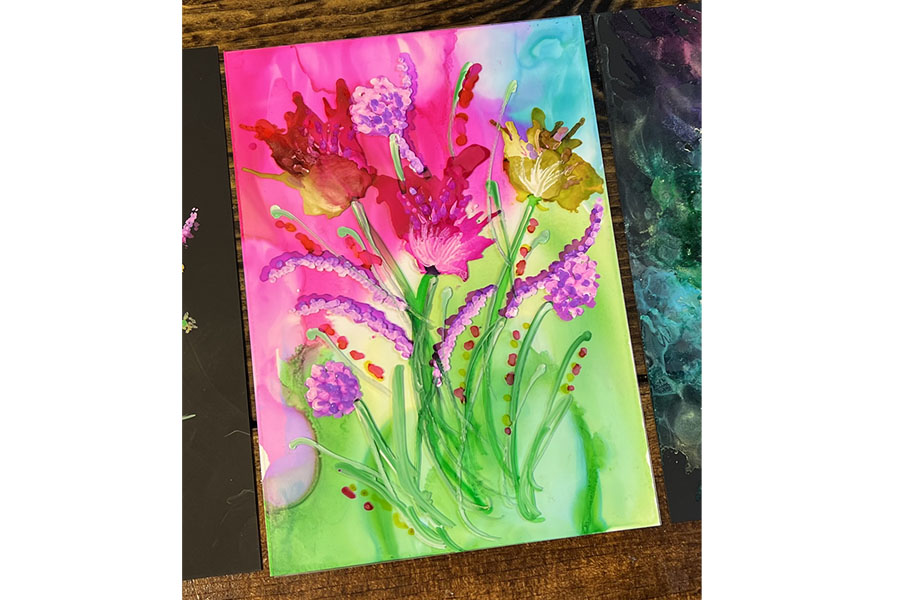 Abstract Bloom Alcohol Ink class Craft Warehouse