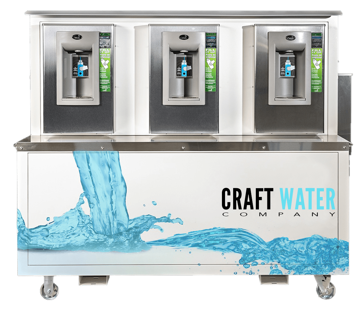 Commercial Mobile Water Dispenser with Refill Station Services Canada