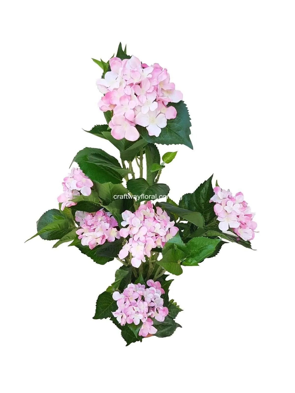 Artificial Pink Hydrangea Plant (4 Feet) Lifelike Indoor Floral Decor