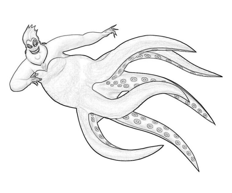 9 Fun Disney Ursula Coloring Pages Craftwhack
