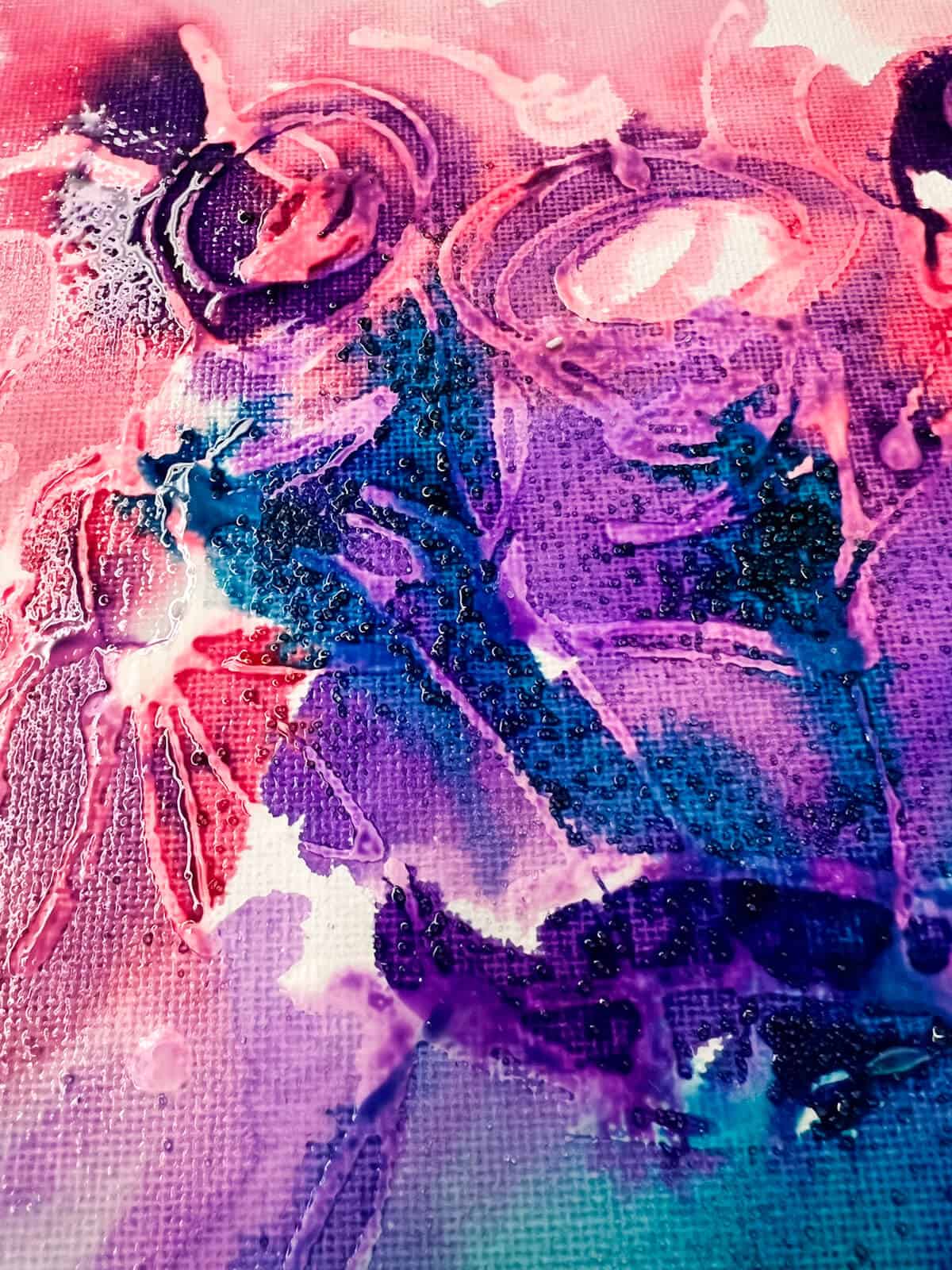 Easy Glue Resist Art on Canvas (with Watercolor Paint) Crafty Art Ideas