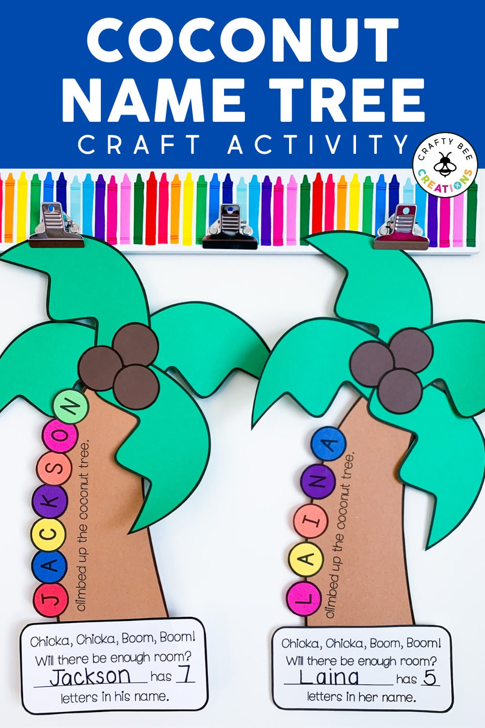 How to Start the School Year off Right with a Coconut Name Tree Craft
