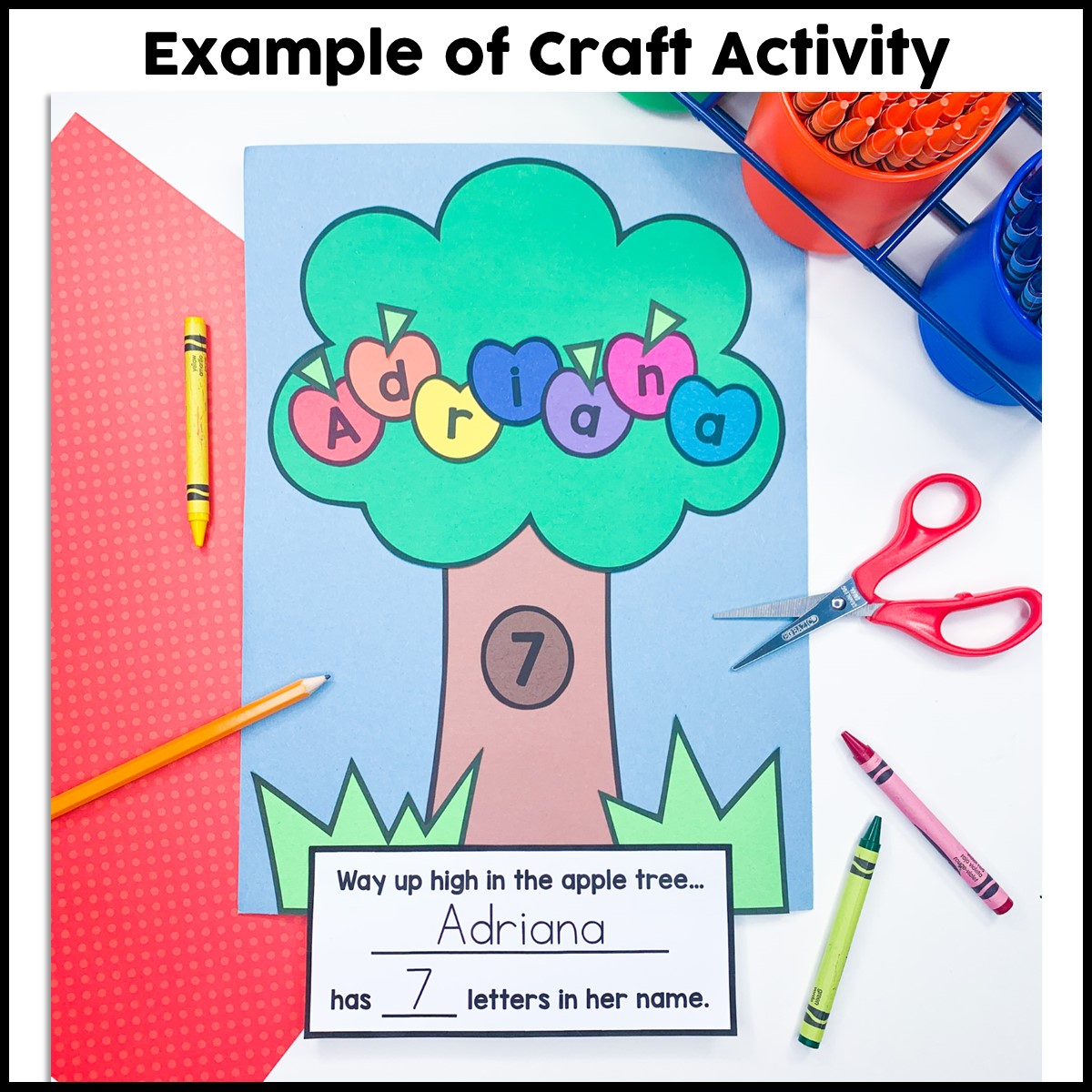 Apple Tree Name Craft Activity Crafty Bee Creations