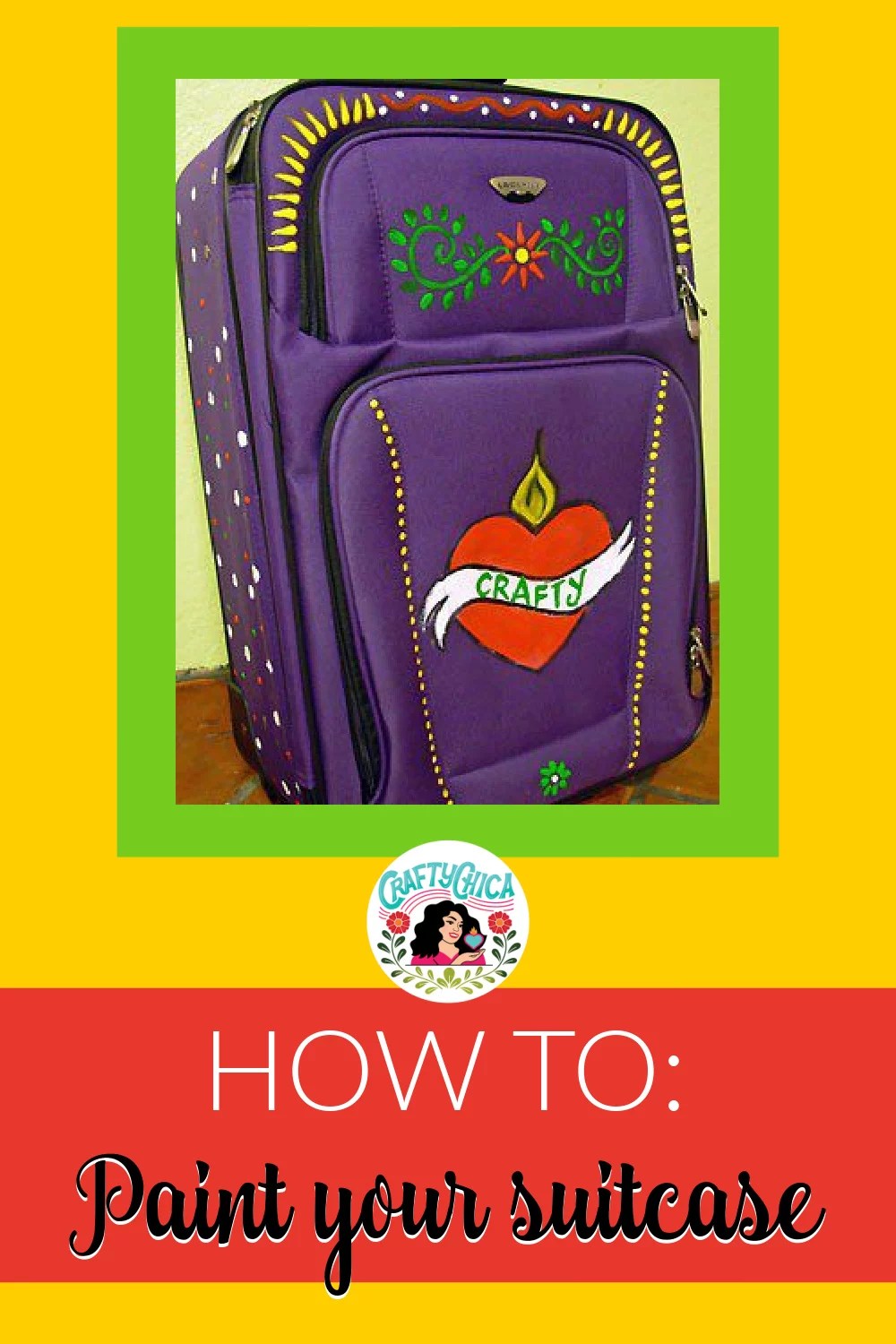 How to paint a suitcase Crafty Chica