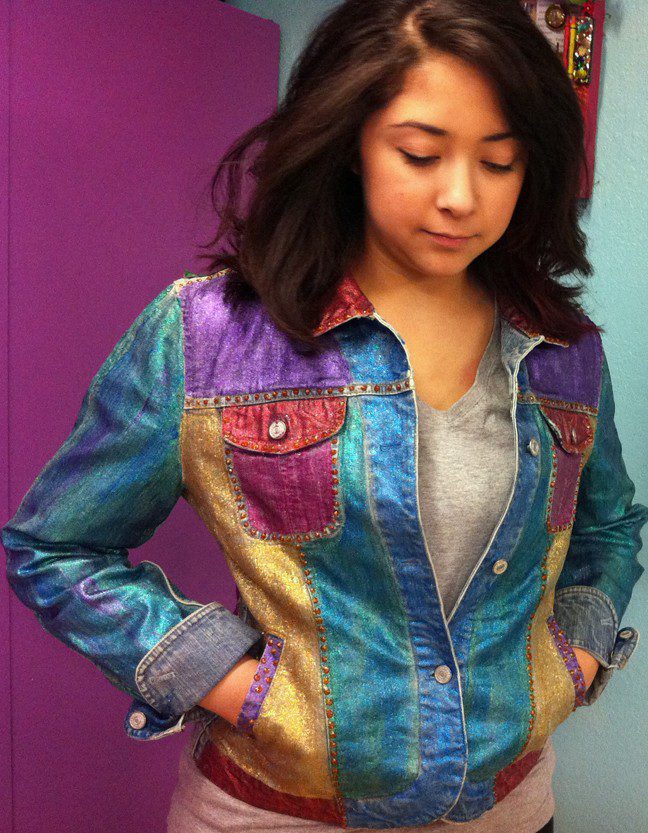 How to Glitter a Denim Jacket The Crafty Chica