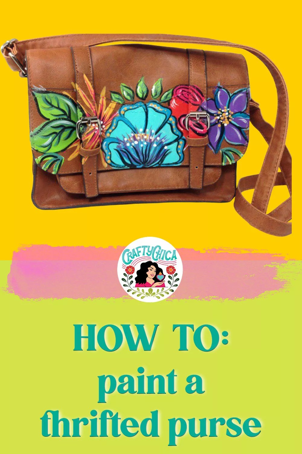 How to paint a thrifted purse Crafty Chica