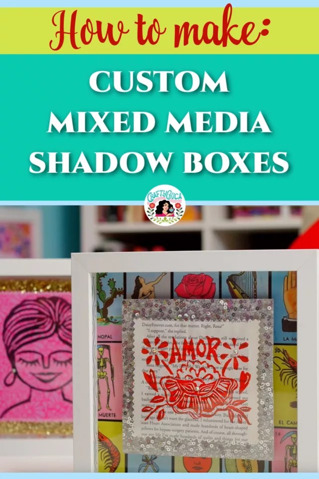 Visual storytelling DIY mixed media shadow box art Crafty Chica