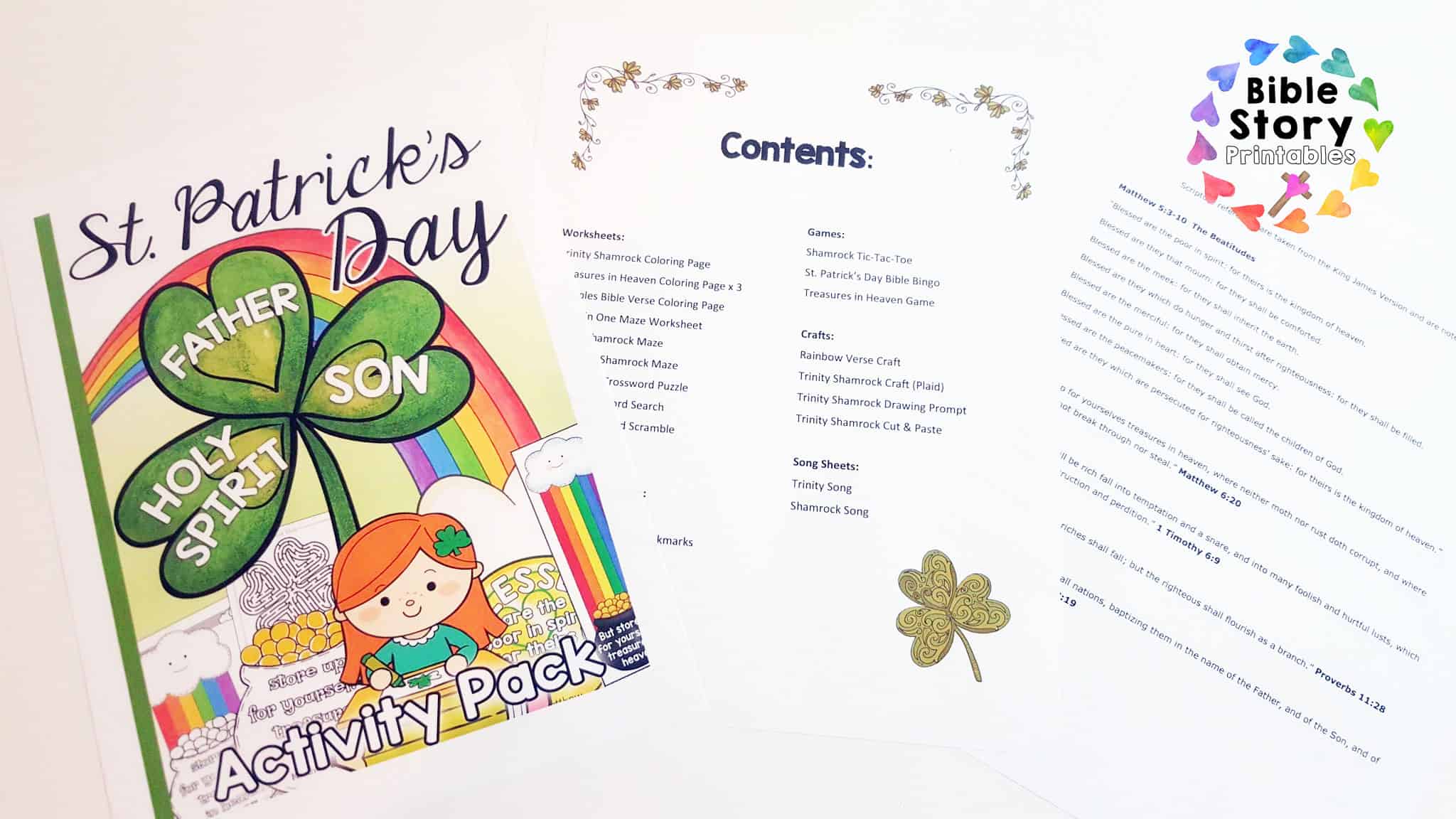 St. Patrick's Day Bible Activity Pack The Crafty Classroom