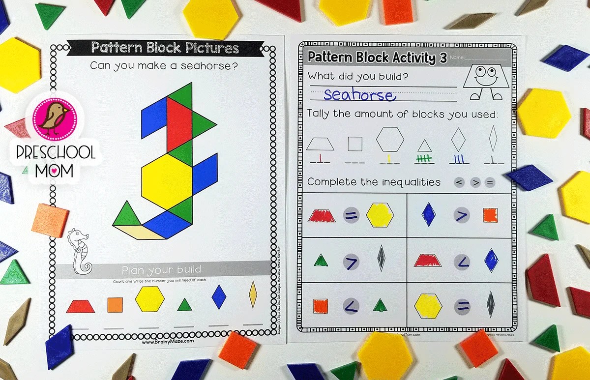 Pattern Block Activity Pack - The Crafty Classroom