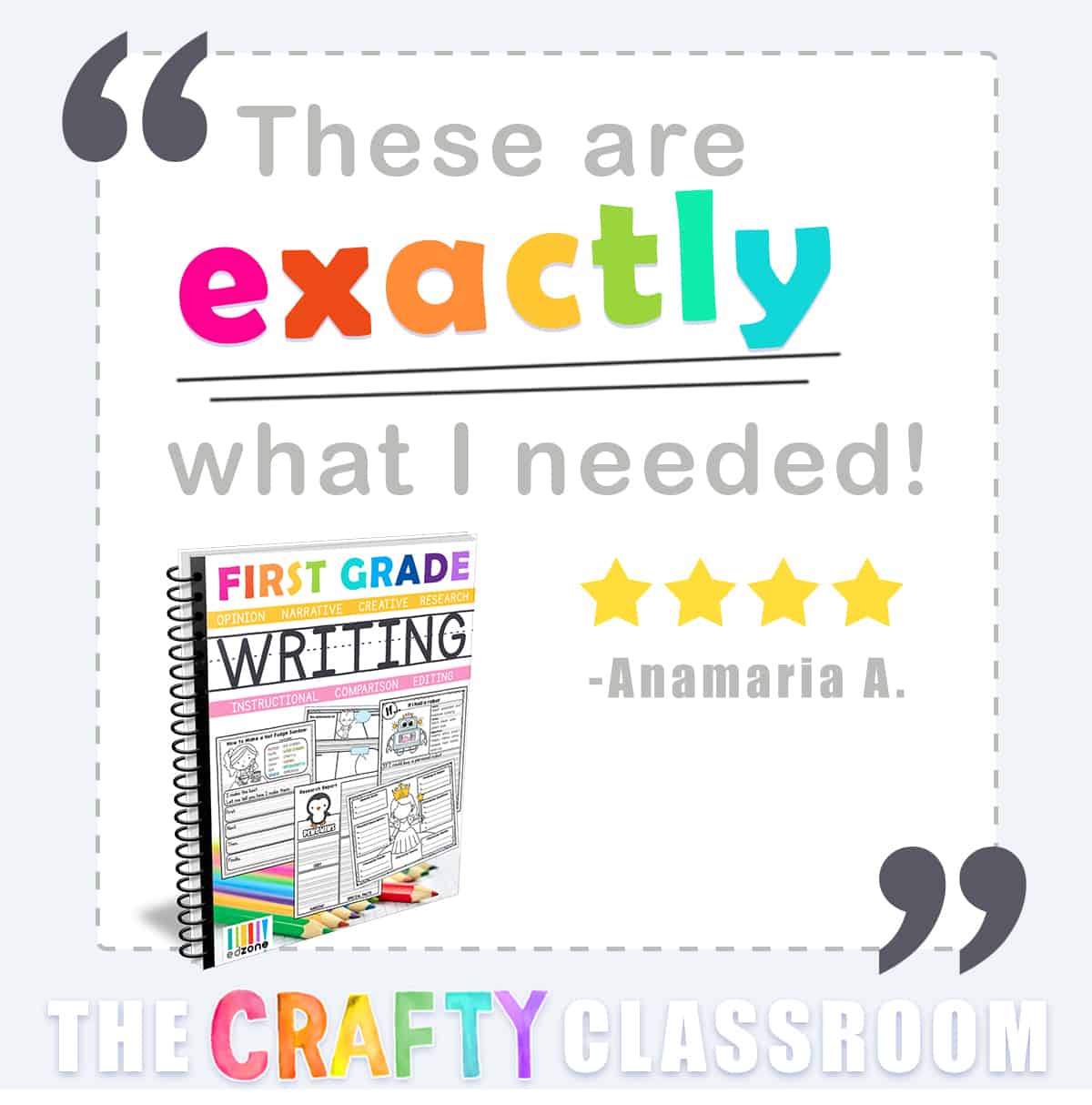 First Grade Writing Prompts - The Crafty Classroom