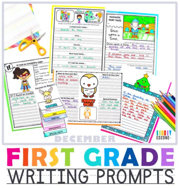 First Grade Writing Prompts - The Crafty Classroom