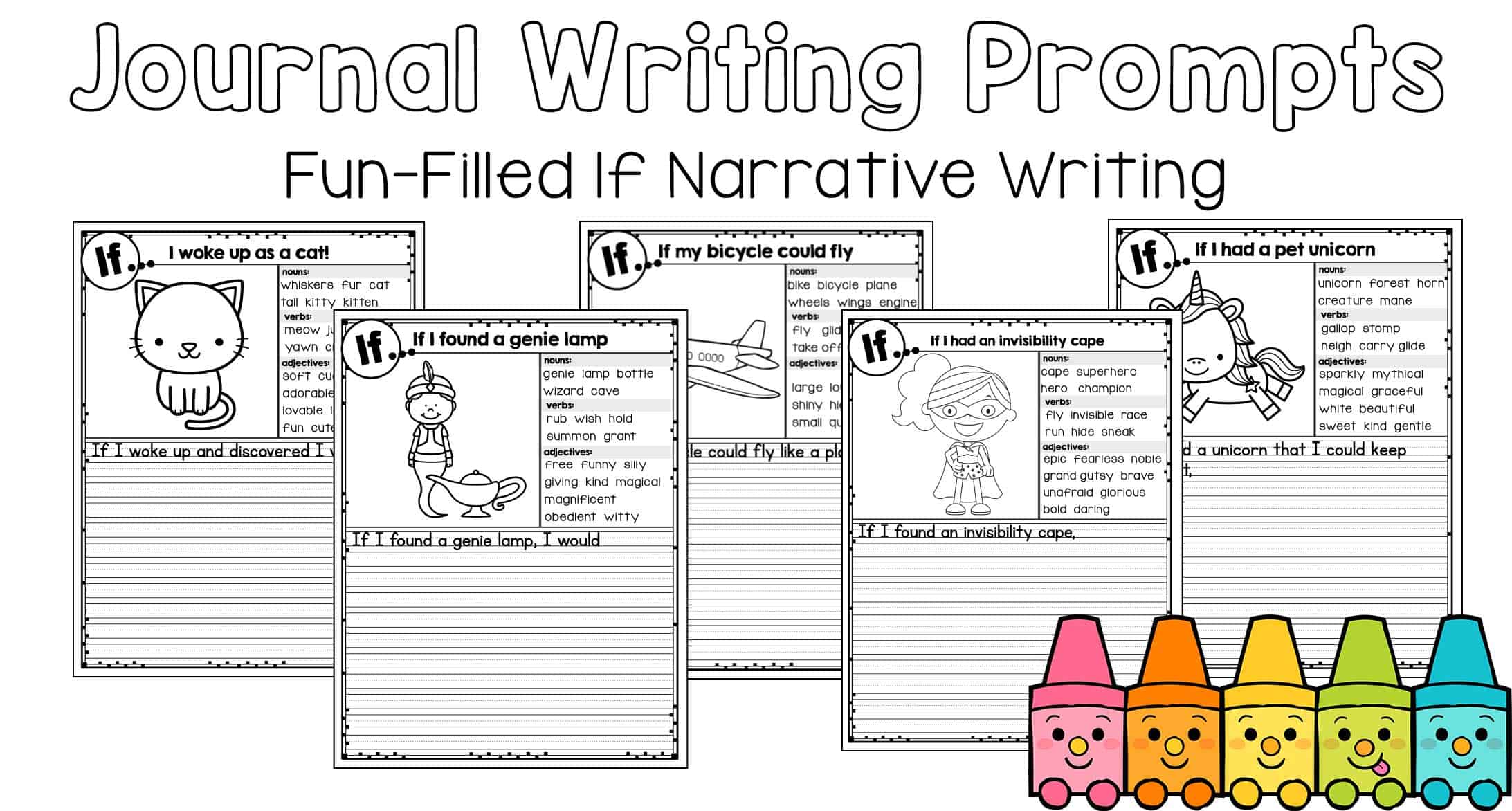 First Grade Writing Prompts - The Crafty Classroom