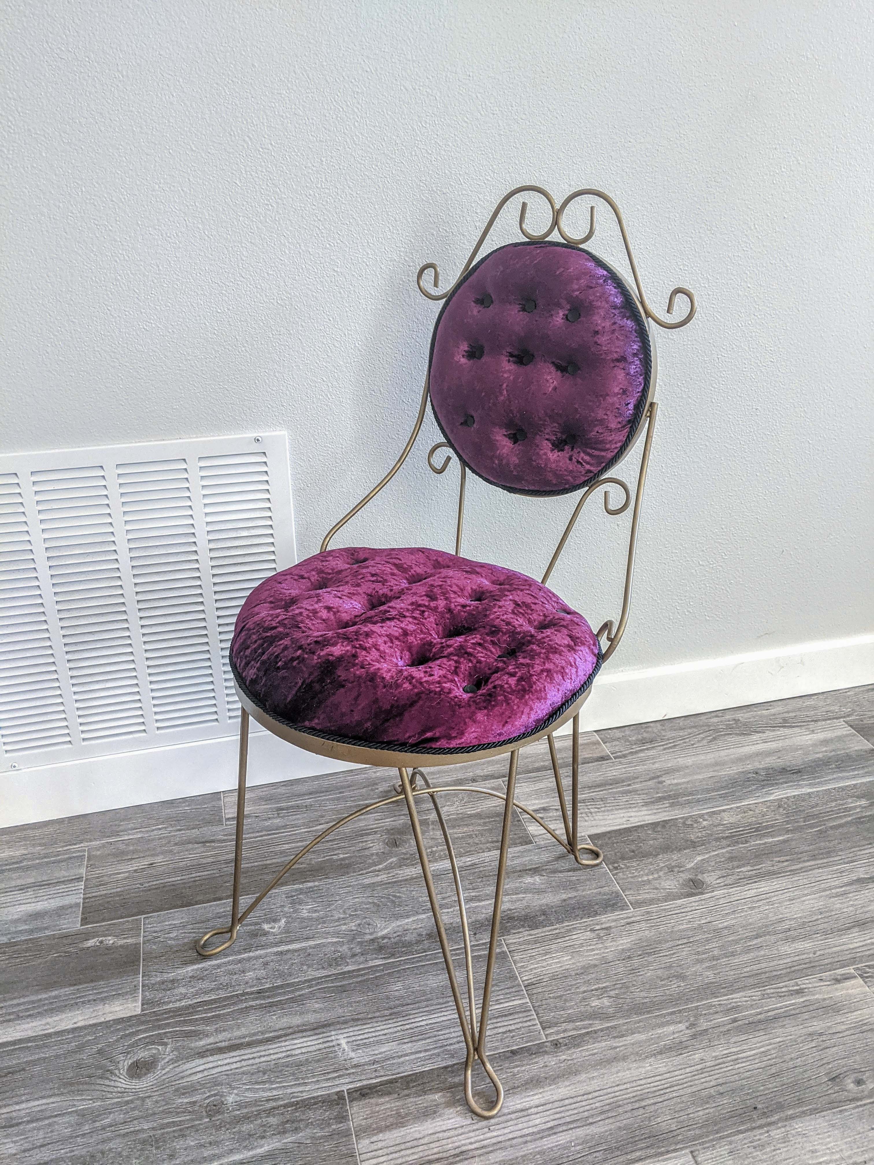 DIY Vanity Chair Upcycle