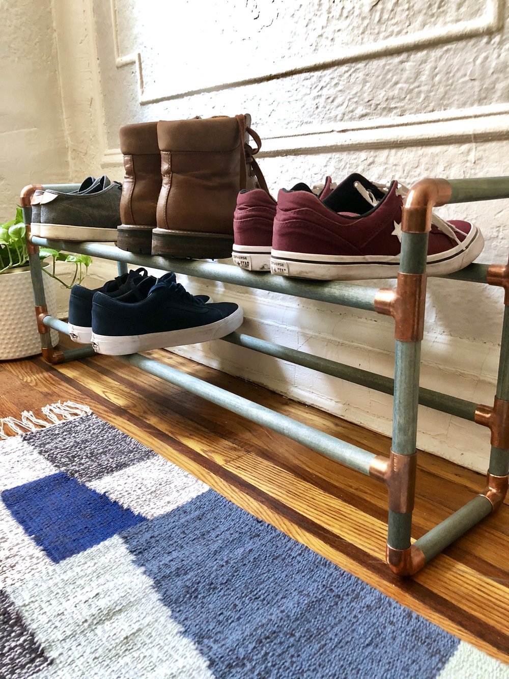 DIY 2 Tier Hallway Shoe Rack Crafty Lumberjacks