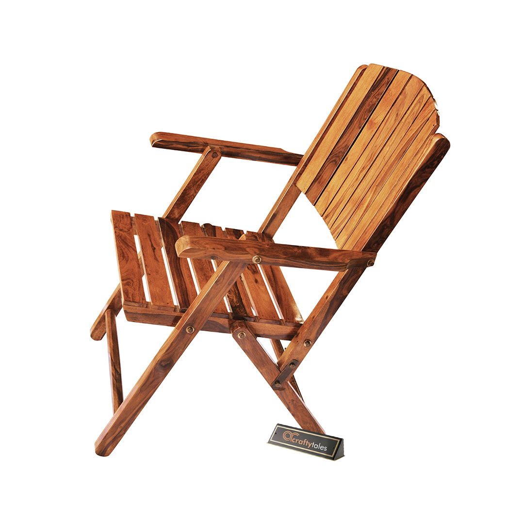 Solid Wood Folding Arm Chairs For Indoor And Outdoor Set Of 2