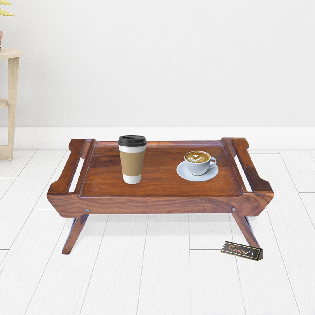 Solid Wood Foldable Multipurpose Bed Table Craftytales.in