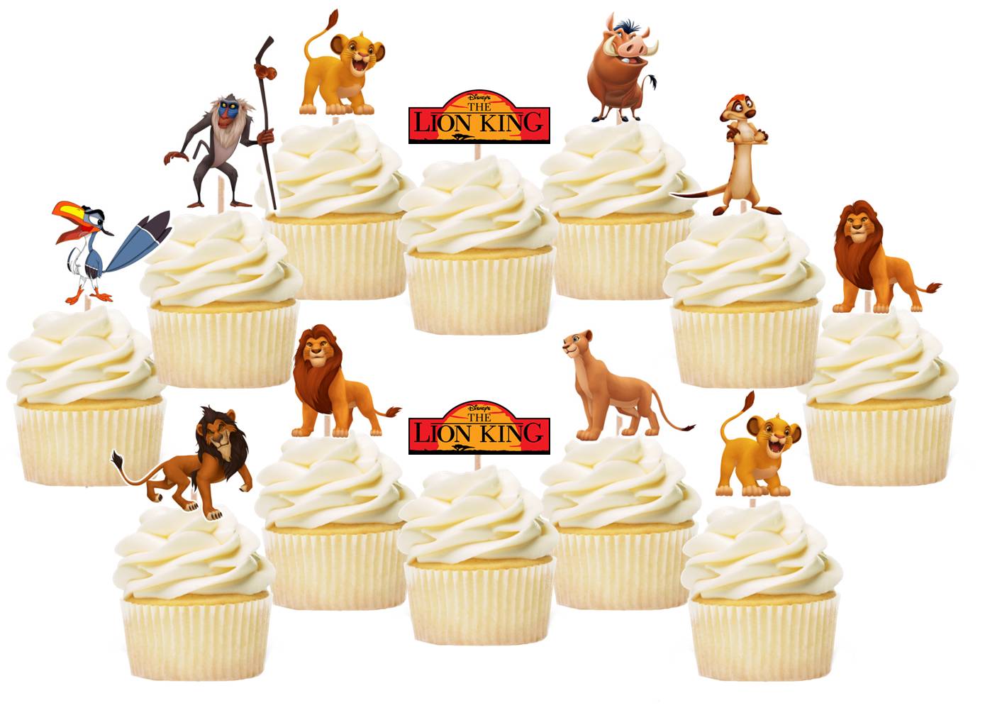 Lion King Baby Shower Cupcake Toppers