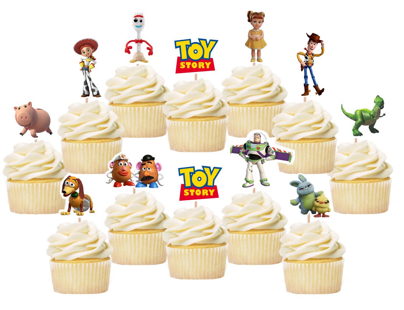 Toy Story 4 Birthday Cupcake Toppers