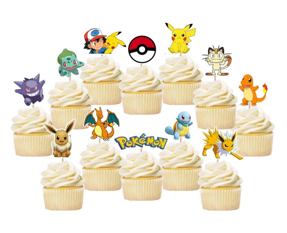 Pokemon Birthday Cupcake Toppers