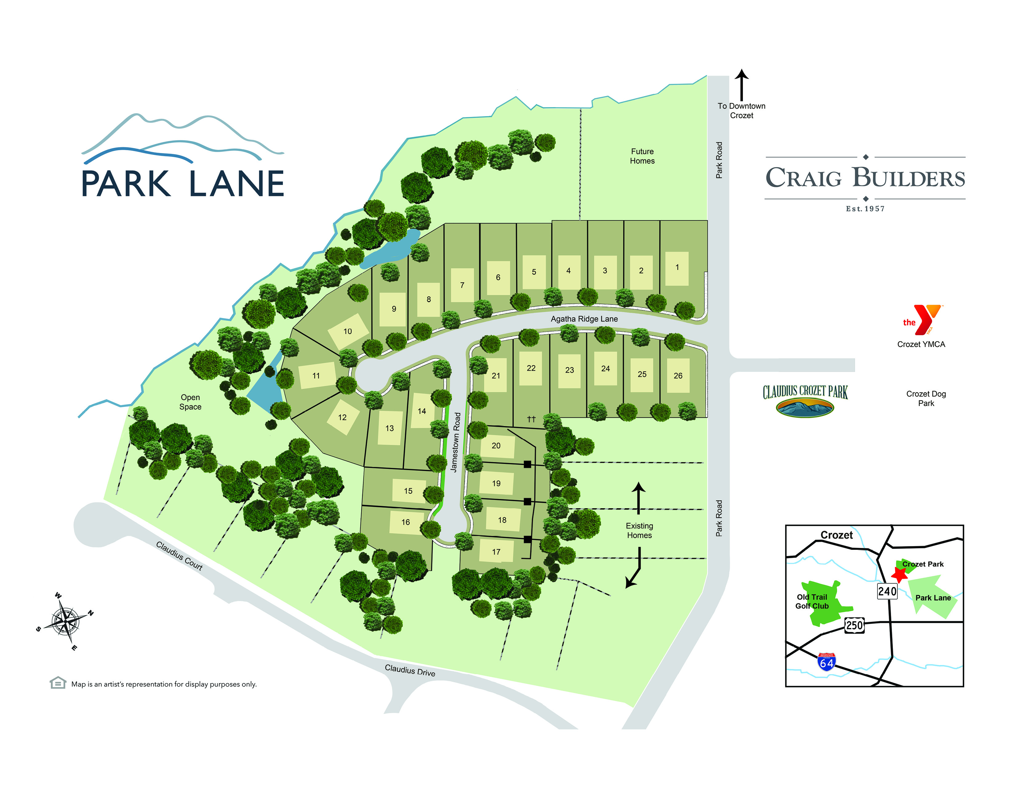 Park Lane Homes for sale in Crozet VA Craig Builders Craig Builders