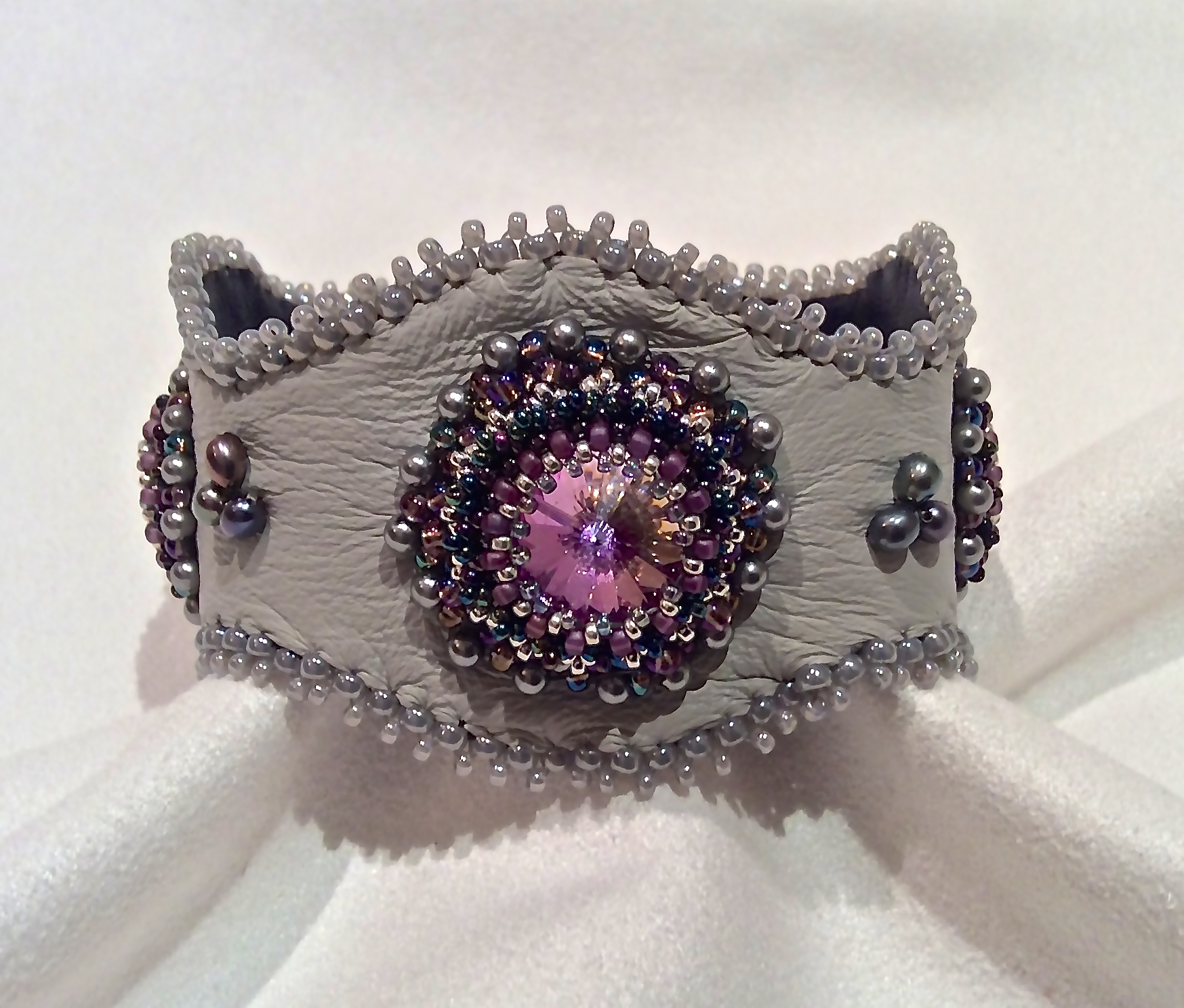 Embroidered Leather Cuff Craig Ewing