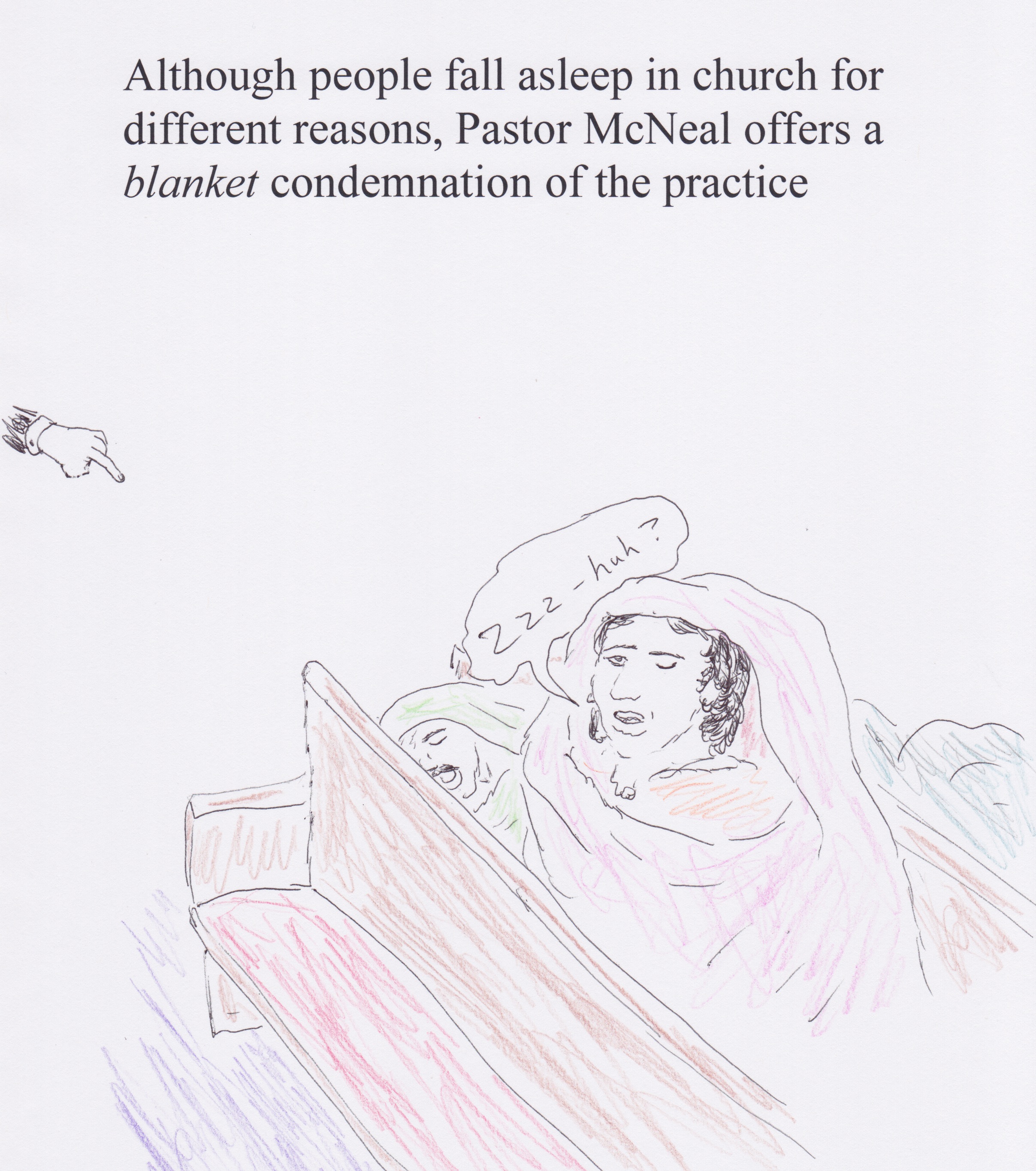 Blanket condemnation of sleeping in church Bible Backgrounds