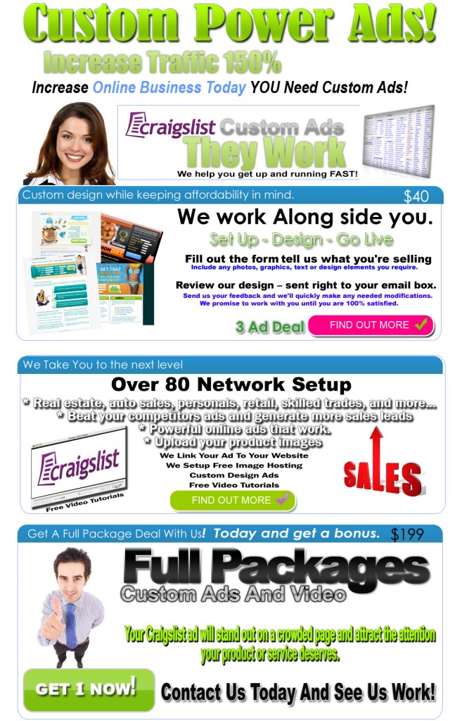 Make Money Advertising On Craigslist Craigslist Custom Ads