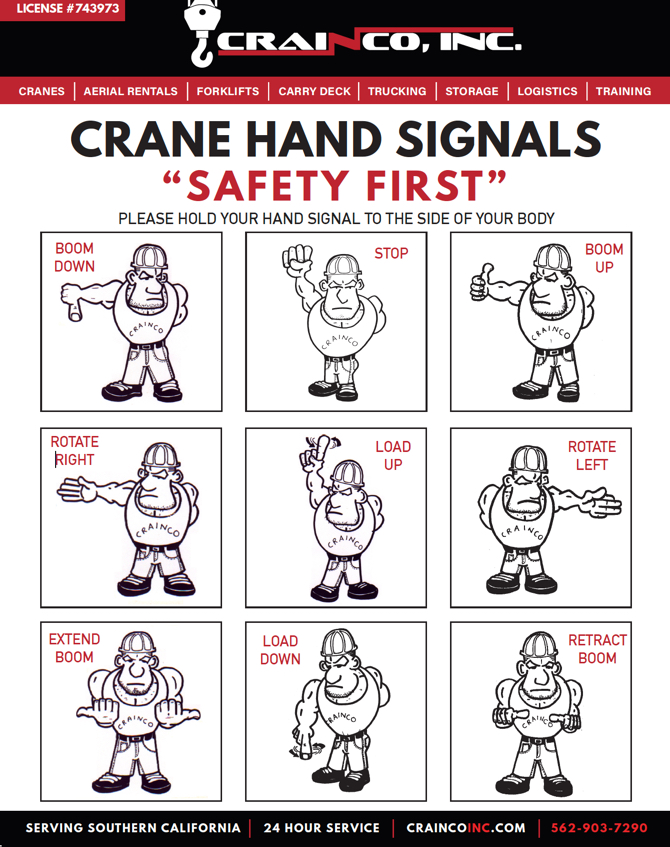 Front End Loader Hand Signals