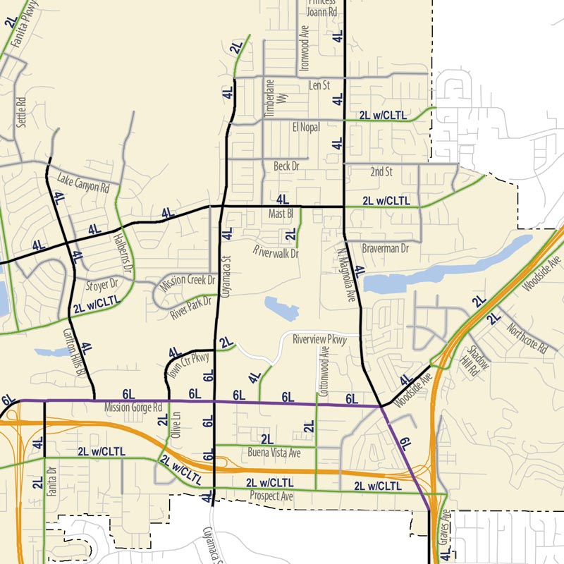 City Of Santee Zoning Map City of Santee Circulation Element Update CR Associates