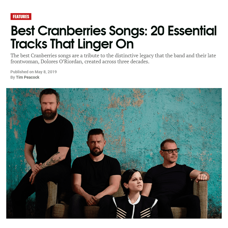 The Cranberries Official site best cranberries songs