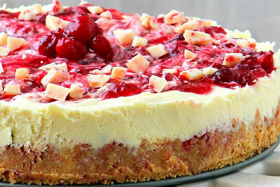 White Chocolate Cranberry Cheesecake Muskoka Lakes Farm & Winery