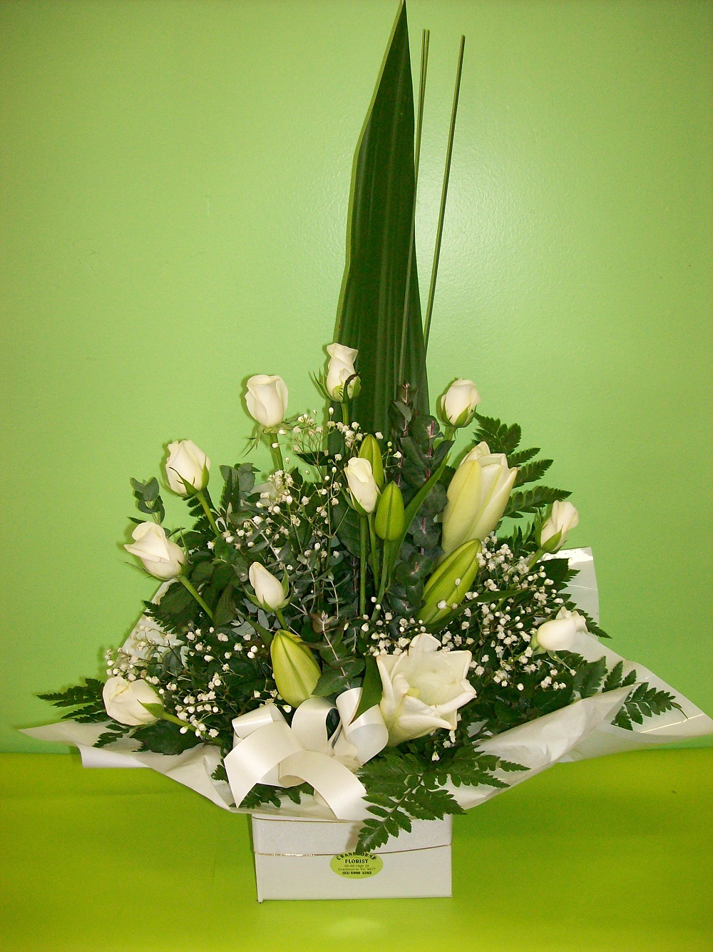 Lilies and White Roses Cranbourne Florist