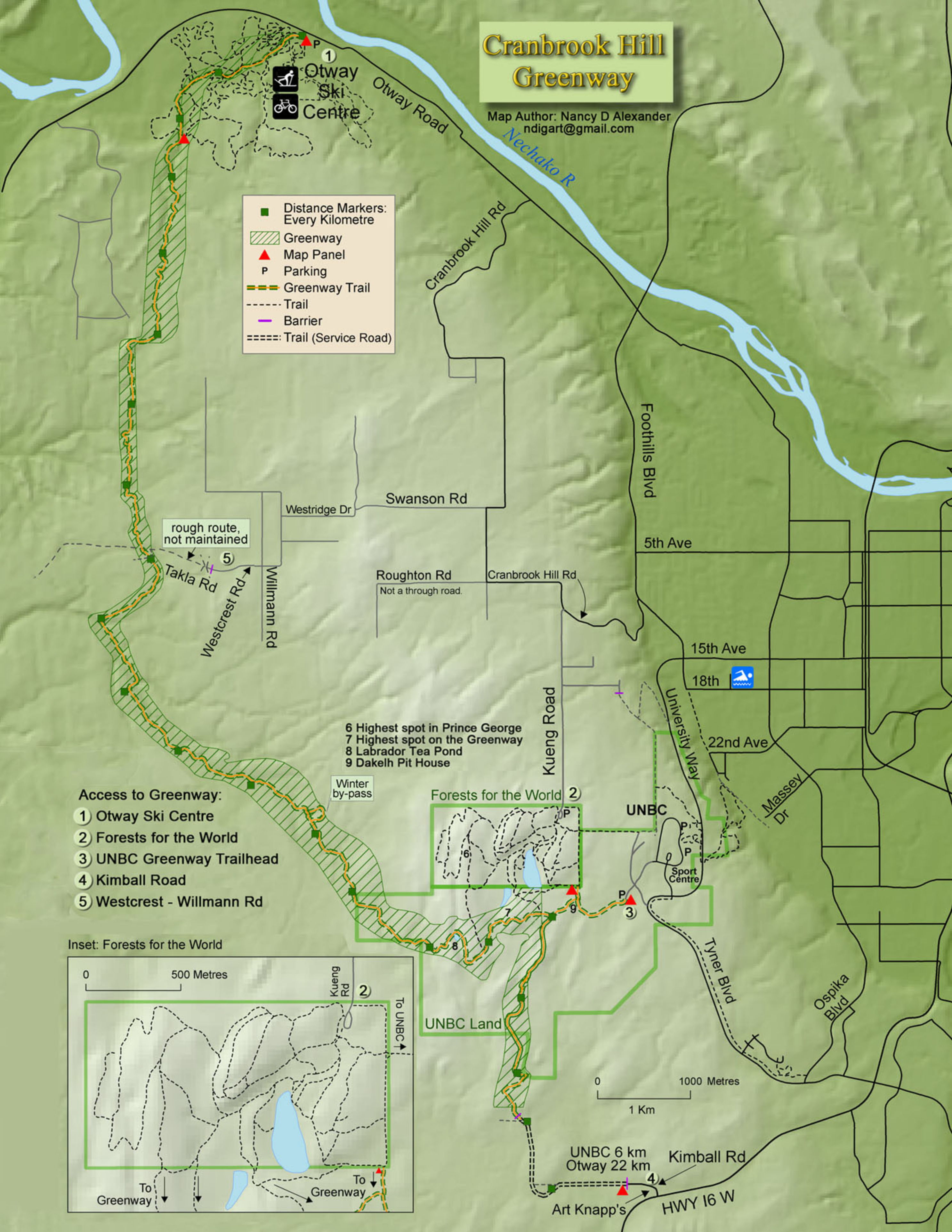 The Greenway Trail Map Greenway Map – Cranbrook Hill Greenway