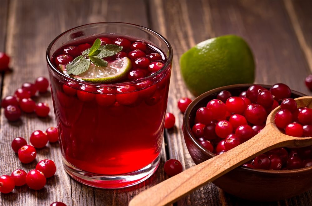 Pure Cranberry Juice with Sparkling Water Recipe Cranby
