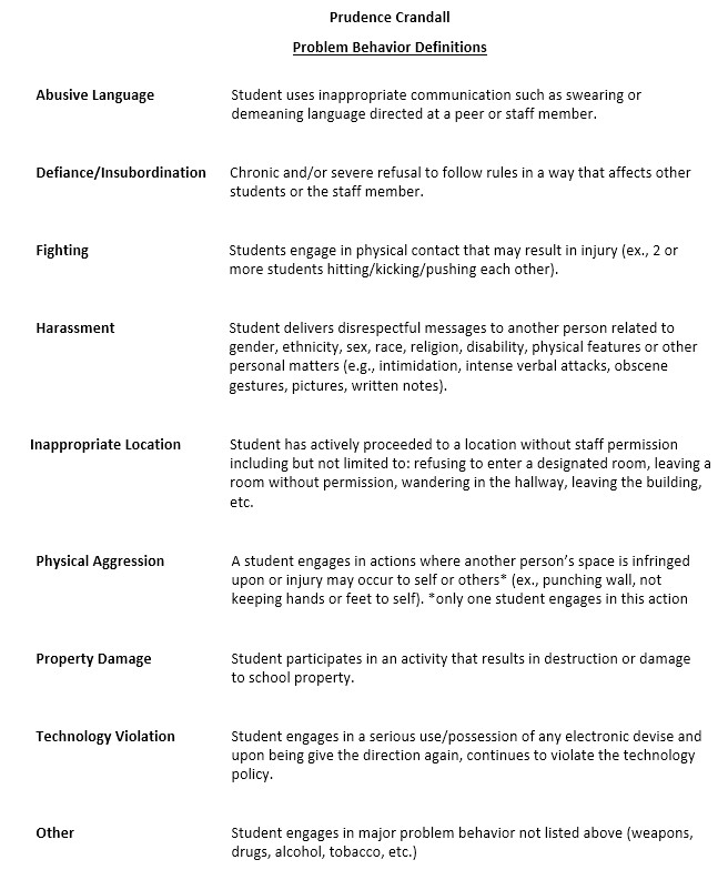 PBIS Prudence Crandall Elementary School