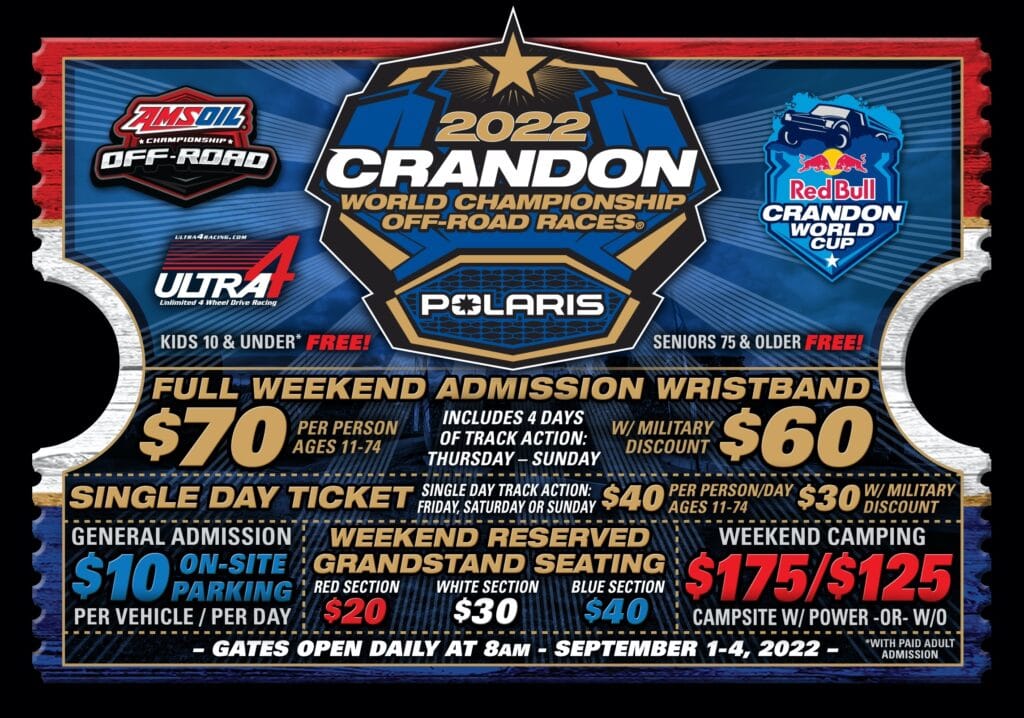 Crandon International Raceway Announces 2022 Event Pricing and New