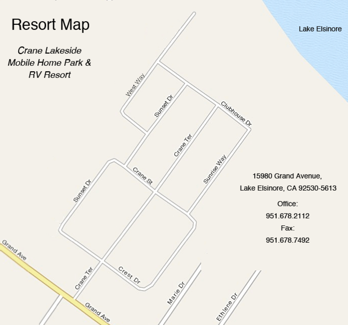 Facilities Crane Lakeside Mobile Home Park and RV Resort