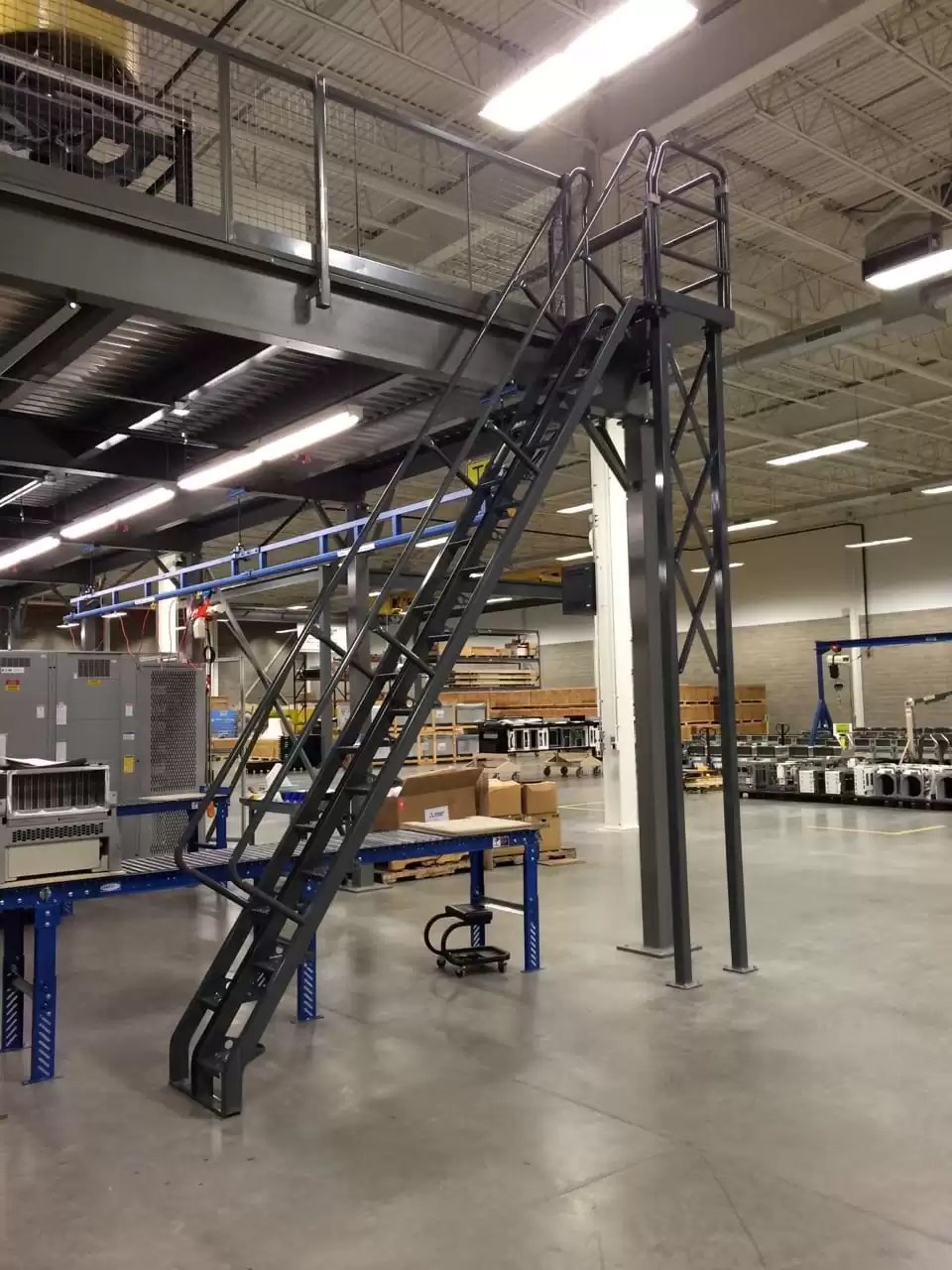 Warehouse Steel Mezzanine Systems Cranston Material Handling Equipment