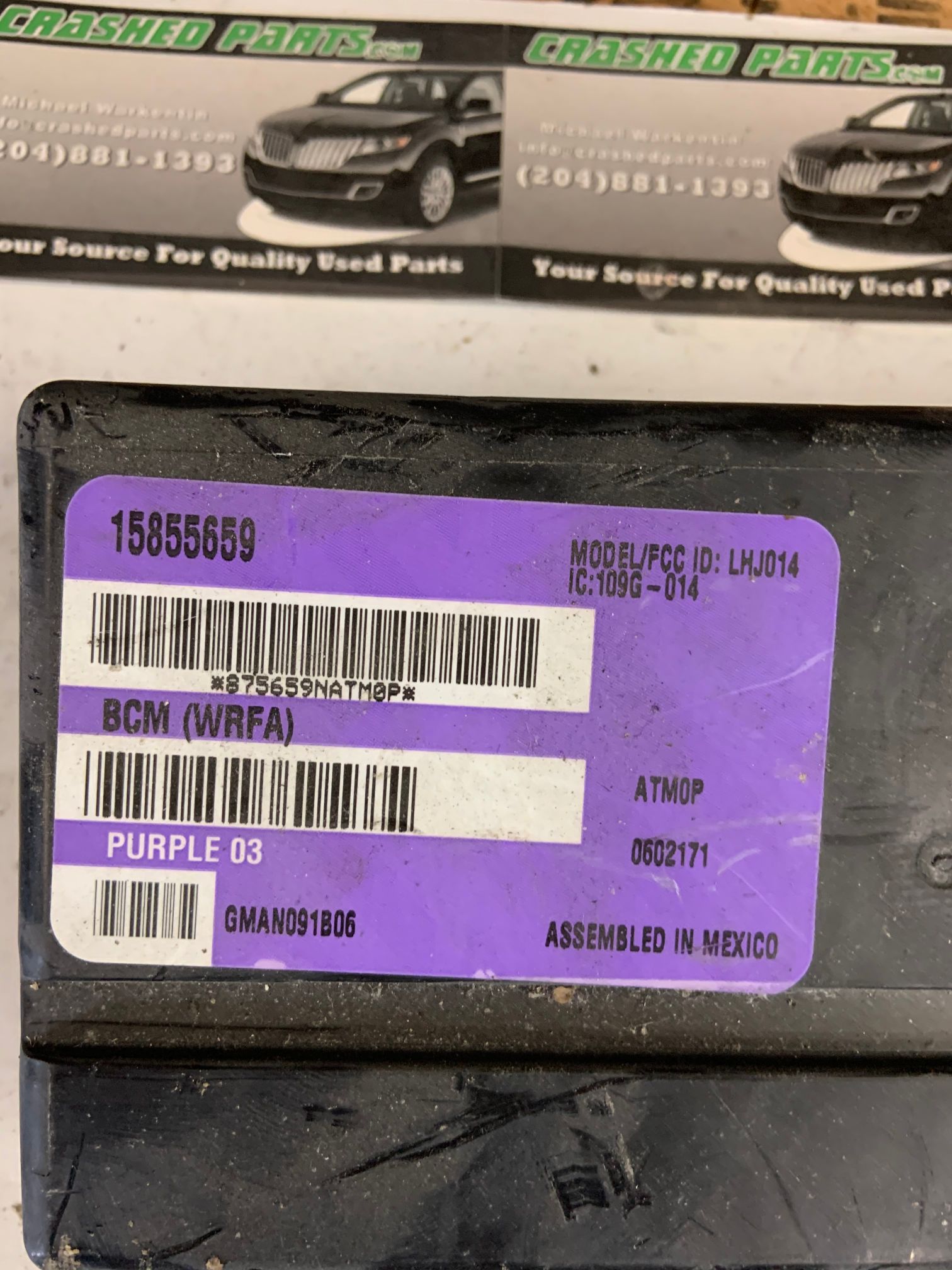 Chevrolet Equinox BCM Part 15855659