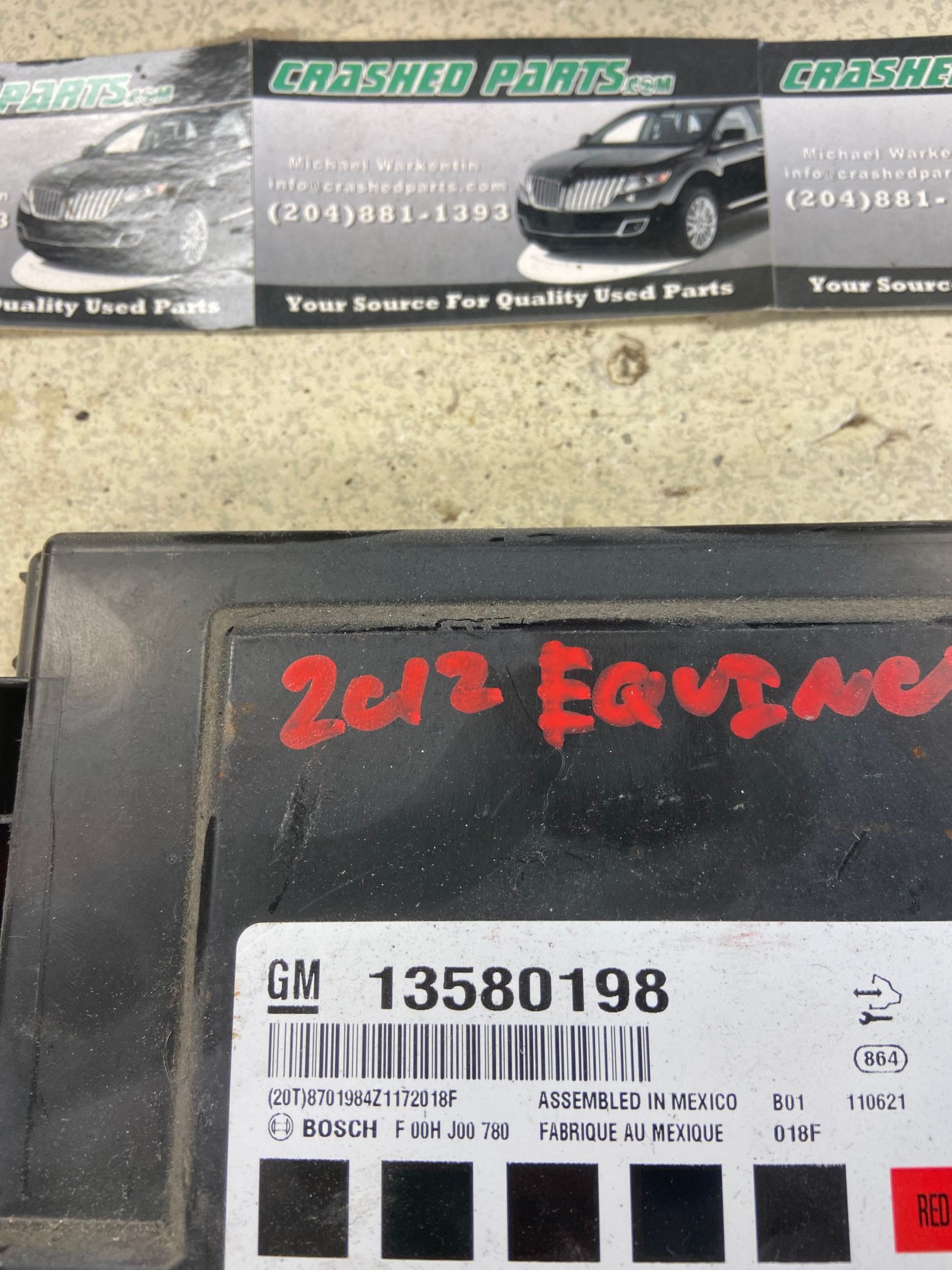 GM BCM part 13580198Chevrolet Equinox BCM Part 13580198