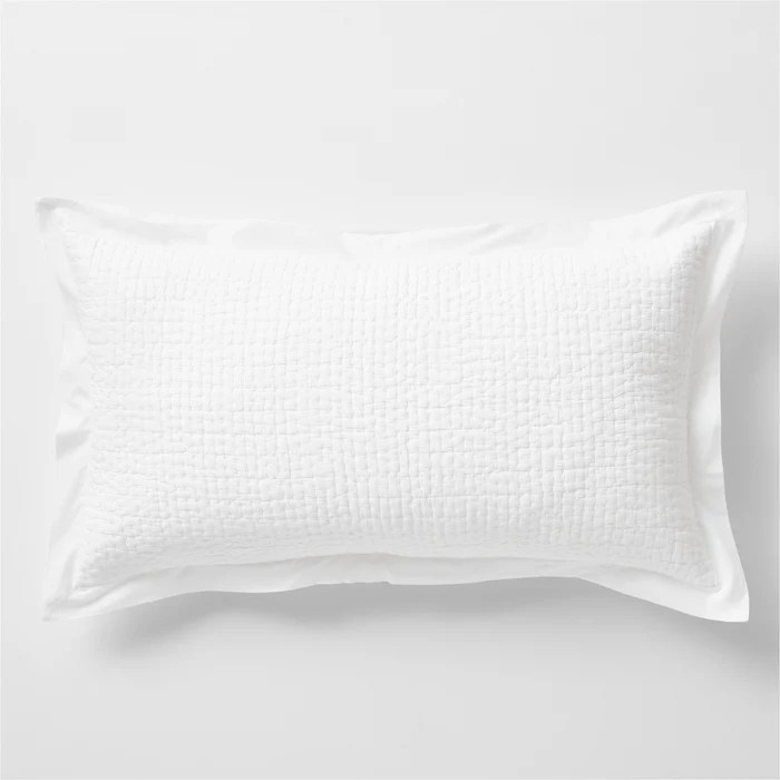 Organic Celeste White King Pillow Sham Crate and Barrel Philippines